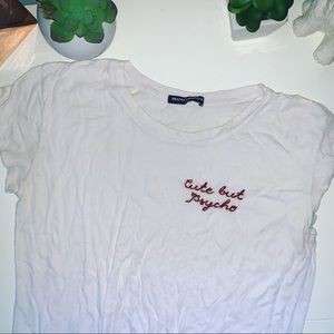 Brandy Melville T Shirt Top Cute But Pyscho